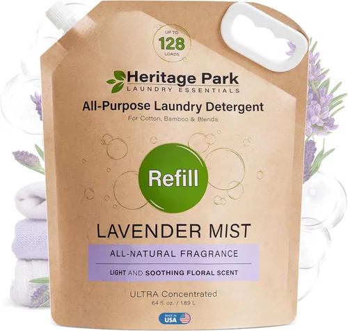 Vista 17 de Heritage Park - Detergente para ropa multiusos sin fragancia, pH neutro, probado por dermatólogos, agradable para la piel sensible, ultra