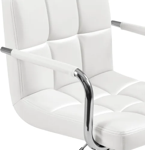 Vista 55 de Yaheetech - 4 taburetes de bar ajustables de terciopelo, taburetes de cocina, sillas de comedor giratorias hidráulicas con reposabrazos, terciopelo