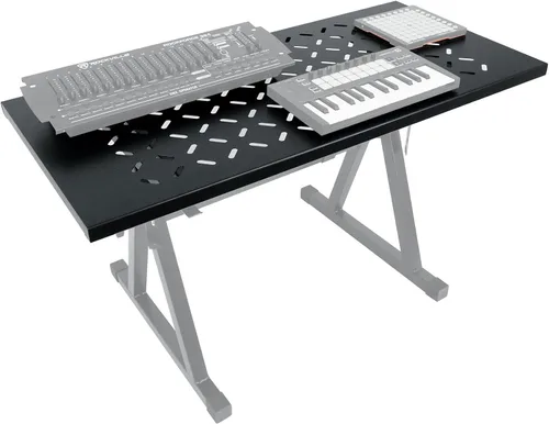 Vista 9 de Rockville Estante KS1 para soporte Z o X-Stand - Convierte los soportes de teclado en una mesa de DJ
