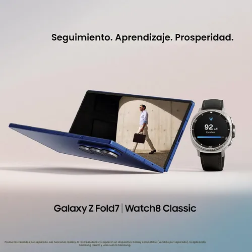 Vista 9 de Samsung Galaxy Watch 8 Classic (2025) - Reloj inteligente Bluetooth de 46 mm, diseño de cojín, bisel giratorio, botón rápido, entrenador de dormir
