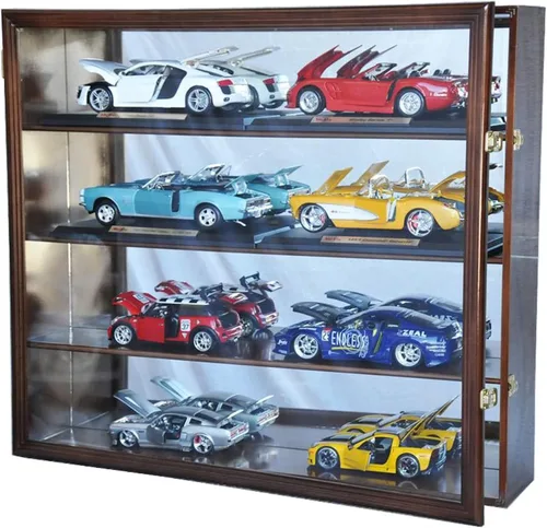 Vista 7 de 1/18 Escala Diecast Modelo Car Display Case Gabinete (negro)