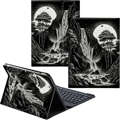 Vista 65 de Funda para Samsung Galaxy Tab S6 Lite 2022/2020 Teclado inalámbrico desmontable y cubierta de cuero PU Funda protectora para Samsung Galaxy Tab S6