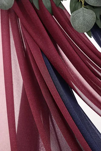 Vista 7 de 2 paneles de cortinas de arco de boda de 20 pies sin arrugas, tela drapeada, ligeramente brillante para decoración de ceremonia de boda, recepción