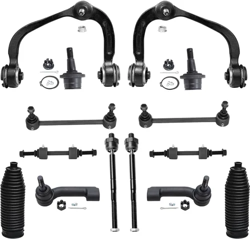 Vista 139 de Detroit Axle - Kit de suspensión RWD Front End de 16 piezas para Chrysler 300 Dodge Charger Challenger 11-14, 6 brazos de control, 4 barras