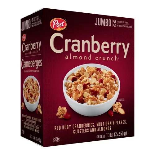 Vista 6 de Post Cereal crujiente de almendras y arándanos 2.4 lbs/2.2 libras. {Importado de Canadá}
