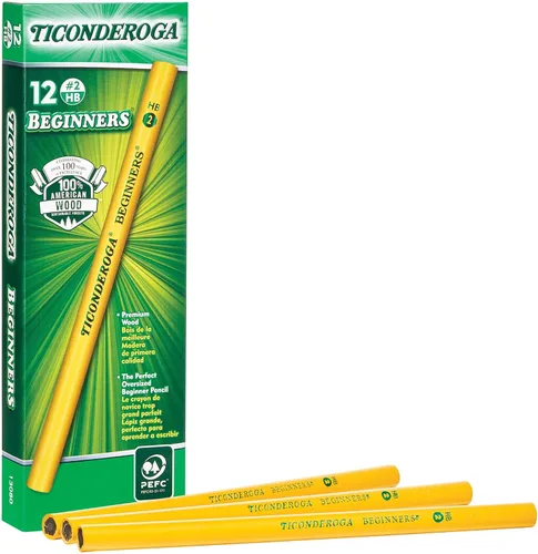 Vista 8 de Ticonderoga My First - Lápices de madera, #2 HB suaves, amarillo, 12