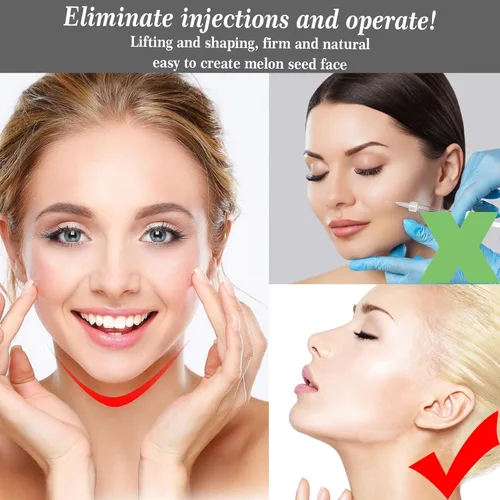 Vista 9 de 100 piezas de cinta facial invisible para levantamiento de arrugas, papada, doble barbilla, cuello, ojos, cinta adhesiva impermeable de alta