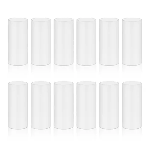 Vista 11 de Fundas de plástico blanco de 2.6 pulgadas de alto para cubrir velas, cubiertas de enchufes de candelabros (2-5/8 pulgadas de alto / 6 piezas)