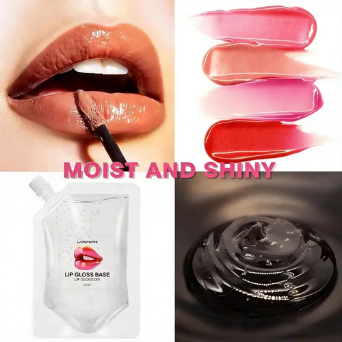 Vista 3 de Base de brillo de labios, 5.1 fl oz, gel base Versagel hidratante transparente para bricolaje hecho a mano, brillo de labios, seguridad de Paquete