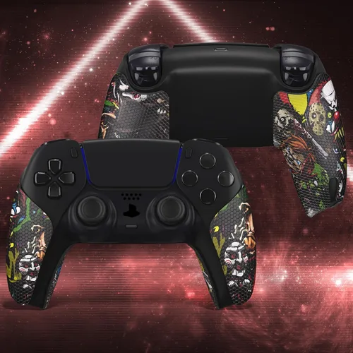 Vista 5 de eXtremeRate PlayVital Anti-Skid Sweat-Absorbent Controller Grip for ps5, Professional Textured Soft Rubber Pads Handle Grips for ps5 Controller