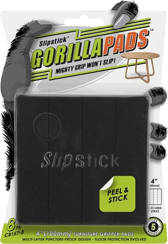 Vista 15 de Slipstick GorillaPads CB147 Almohadillas Antideslizantes para Muebles/Pies de Agarre (Juego de 16) Protectores de Piso de Goma Autoadhesivos, 1