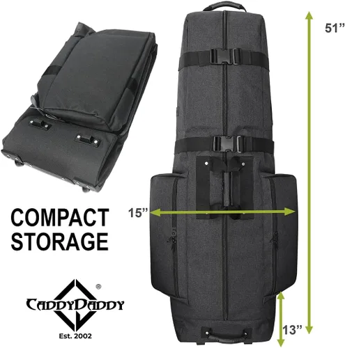 Vista 8 de CaddyDaddy Constrictor Funda para bolsa de viaje de golf de lados suaves con espuma gruesa y densa acolchada en la parte superior, cobertura