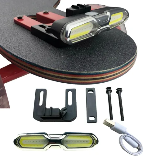 IWONDER V3.0 - Luces LED recargables por USB para patineta, accesorios de patineta eléctrica superbrillantes (rojo/azul/blanco), luces delanteras o