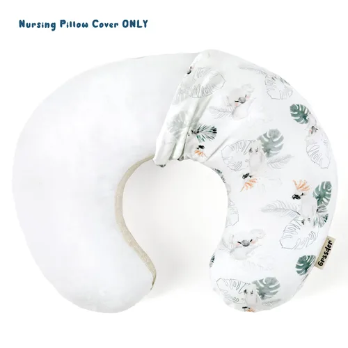 Vista 3 de GRSSDER Funda de almohada de lactancia suave y elástica para niños y niñas, funda de almohada de lactancia para recién nacidos, elegantes animales