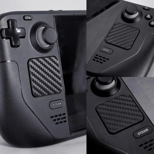 Vista 3 de Protector táctil compatible con Steam Deck Touch Trackpad (protector de trackpads + protector de 4 teclas, carbón - negro)