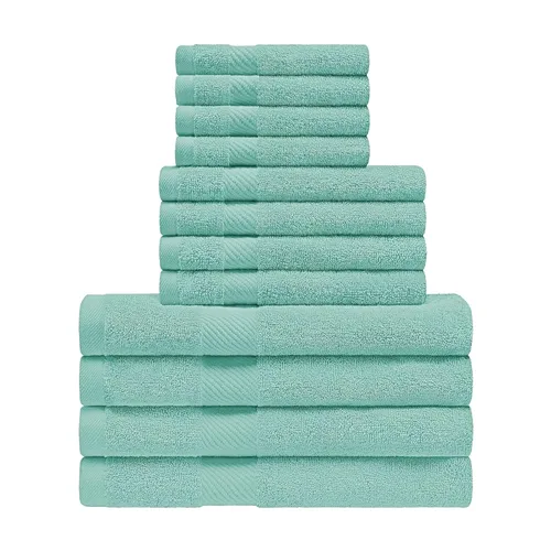 Vista 20 de SUPERIOR Kendell - Juego de 4 toallas de baño de algodón egipcio, absorbentes, para la ducha, artículos esenciales para el spa, toallas grandes