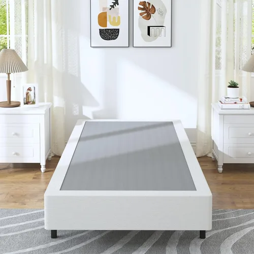 Vista 13 de HOBINCHE Somier individual de perfil bajo, somier de 3 pulgadas para cama de tamaño individual, base de cama resistente, base de colchón de metal