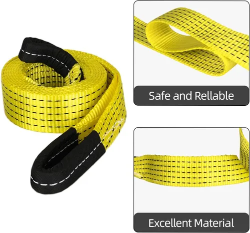 Vista 2 de Paquete de 2 correas de elevación de 10 x 2 pulgadas, correa de elevación resistente de 10 pies, correas de seguridad de recuperación para salvador