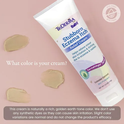 Vista 4 de TriDerma Crema para aliviar la picazón del eccema obstinado que calma para la piel sensible 4 onzas