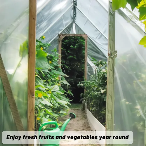 Vista 5 de Láminas de plástico transparente para invernaderos de 6 mil, película de plástico transparente para invernaderos, película de polietileno resistente