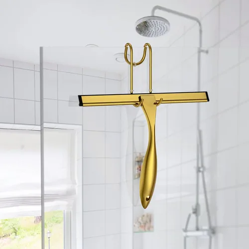 Vista 3 de Juego de escobilla de ducha de acero inoxidable de 14 pulgadas, escobilla multiusos para baño, puertas de ducha, espejos, azulejos y ventanas