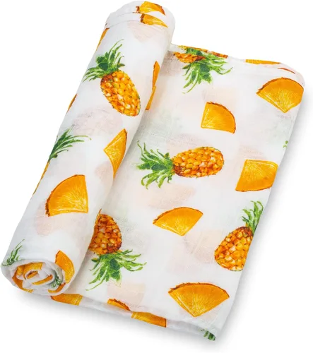 Vista 14 de LollyBanks Mantas para Bebé, Manta de Arrullo de Muselina de Algodón 100% para Niñas, Suave y Grande de 47 x 47 Pulgadas, Arrullo para Recién
