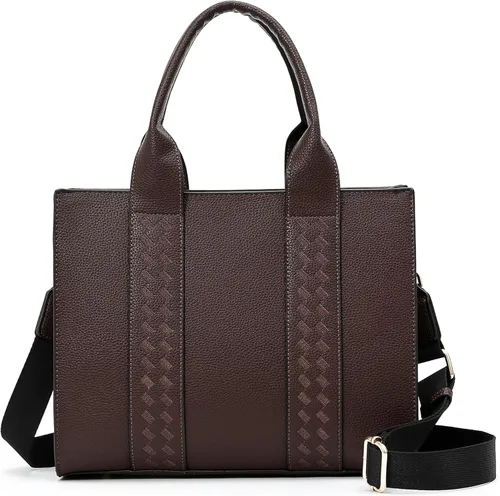 Vista 12 de ToLFE Bolsas de mano para mujer, bolso de mano con asa superior, bolsos y bolsos de mano de piel sintética