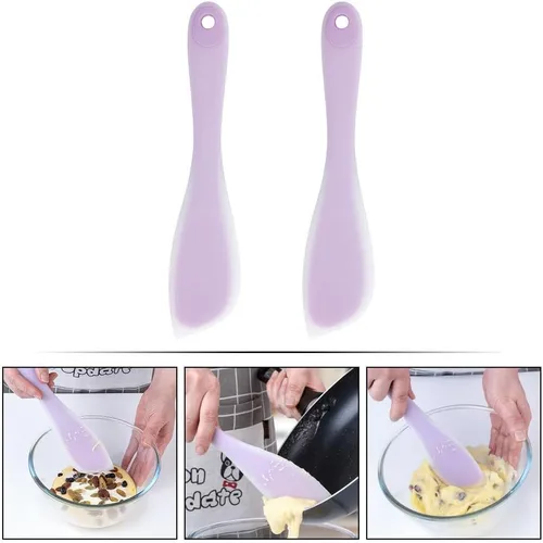 Vista 8 de 2 espátulas de silicona para hornear, espátula de calor para pastel de mantequilla crema, resistente al desgaste, herramientas para el hogar
