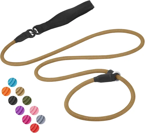 Vista 19 de Correa antideslizante para perro, 360 giratoria antienredos de 4 pies/6 pies, nailon duradero sin tirones, correa para caminar para cachorros Verde