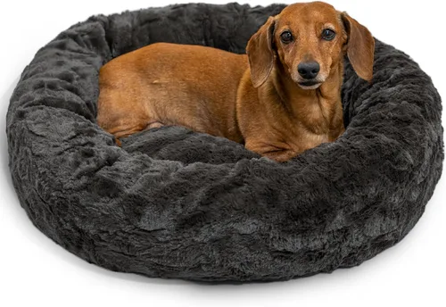 Vista 28 de Best Friends by Sheri Original Calming Donut Dog and Cat Bed, Shag Faux Fur