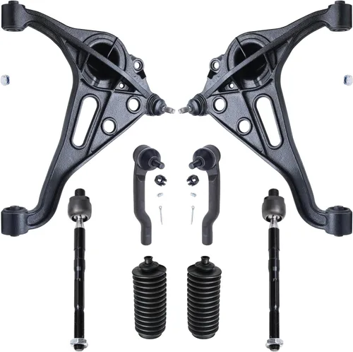 Vista 300 de Detroit Axle - Kit de brazos de control delanteros de 8 piezas para Toyota Sienna 2004-2010, 2 brazos de control inferiores con rótulas, 4 barras
