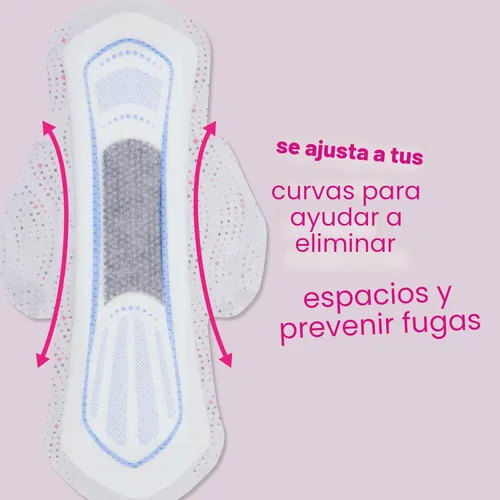 Vista 6 de U de Kotex Balance. Toallas sanitarias ultrafinas con alas, alta absorción, 46 unidades (el empaque puede variar)