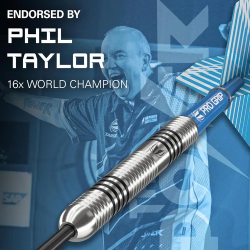 Vista 2 de Target Darts Phil Taylor Tungsten Steel Tip Darts Set - Dart Counter App Coupon Bundle