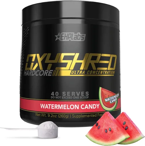 Vista 12 de EHP Labs OxyShred Hardcore Super Dosed Polvo de Pre Entrenamiento - Polvo de preentrenamiento con L Glutamina y Acetil L Carnitina, Bebida