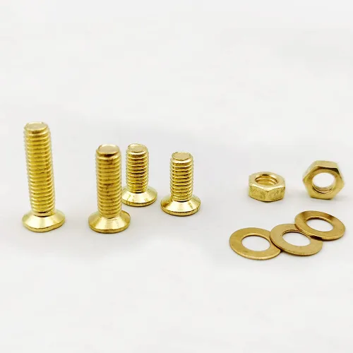 Vista 4 de Huzstar M3 M4 M5 Phillips Tornillos de cabeza avellanada de latón Tornillos de máquina Surtido de tuercas Arandelas, Cobre