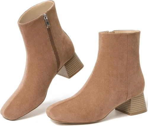 Vista 23 de Susanny Botas de tacón alto para mujer, Botas de plataforma con tacón sexy de puntera redonda con agujetas, tacón alto, botas de media pantorrilla
