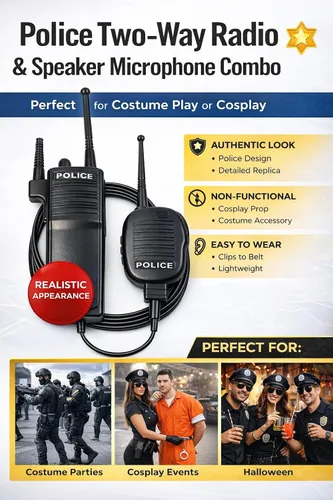 Vista 2 de Juego de walkie talkie Walkie Talkie de plástico para cosplay Accesorio de disfraz de Walky Talky Walky Talky Gadget de disfraz Accesorio