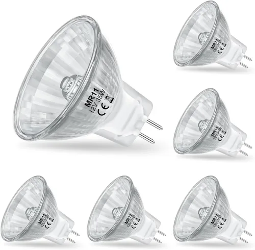 Vista 8 de Bombillas MR11, bombillas halógenas de 12 V 20 W de 2 pines, foco FTD, base GU4 de 2 pines, intensidad regulable, blanco cálido de 2700 K, bombilla