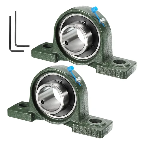 Vista 12 de uxcell 2pcs UCP201 Cojinetes de bloque de almohada de 0.472 in de diámetro propio, base de hierro fundido sólido montado rodamientos de acero cromado