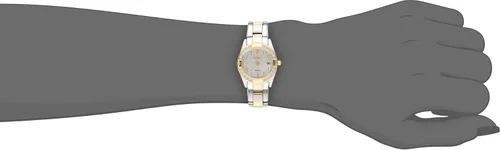 Vista 2 de Citizen Eco-Drive - Reloj clásico de cuarzo para mujer, acero inoxidable, diamante, dos tonos (Modelo EW1824-57D), Bitono, Case diameter-dimension