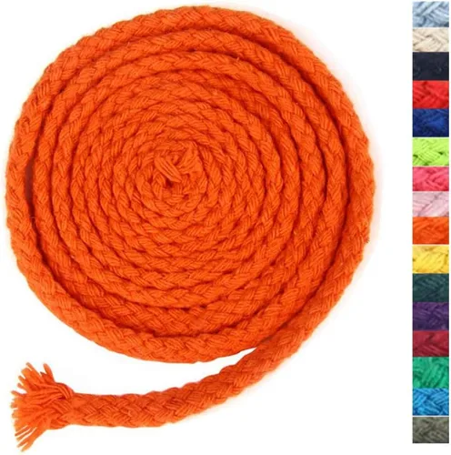 Vista 21 de 5 mm * 90 m Cuerda de macramé de algodón natural de 8 hebras trenzadas para manualidades, hilo para tejer para colgar en la pared y manualidades DIY