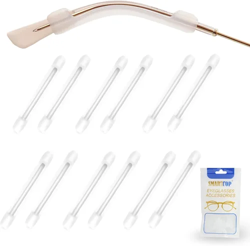 Vista 9 de SMARTTOP - Sujetadores de silicona suave para las puntas de las patillas de las gafas, con manga, antideslizantes, elásticos y cómodos, para gafas