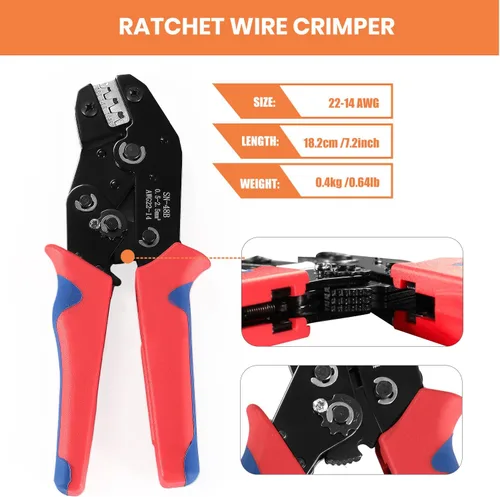 Vista 3 de Kit de conectores DT de 240 piezas, 18 piezas, herramienta de crimpado de cables para conectores Deutsch, herramienta de extracción de terminales