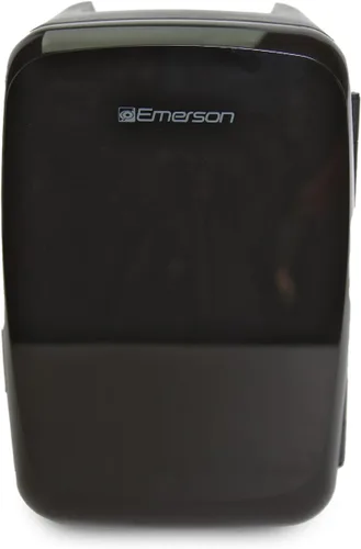 Emerson EFC-5000 Mini refrigerador portátil para 6 latas, capacidad compacta de 4 L, diseño ligero, compatibilidad de alimentación CA/CC y estante