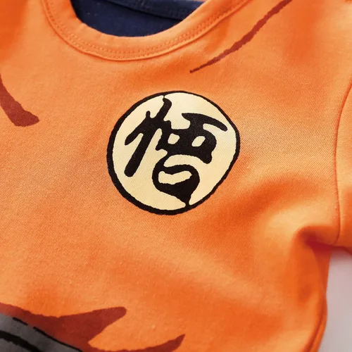 Vista 4 de daimenmeng Baby Romper Jumpsuits Cosplay Newborn Cotton Bodysuit One Piece Clothes for Boy Long Sleeve Orange&Navy 3-6 Months66