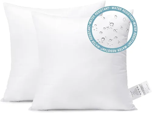 Vista 8 de Artscope Outdoor Waterproof Throw Pillows Inserts Set of 2, Premium Fluffy Decorative Square Form Cushion Stuffer Inner Soft for Patio Furniture