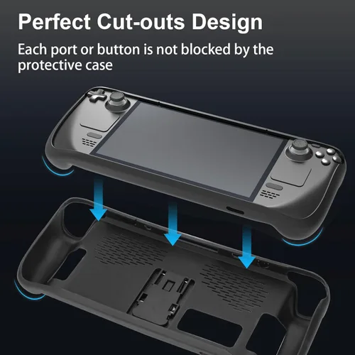 Vista 7 de Tangaroa Steam Deck Case with Kickstand Steamdeck Case Accessories, Adjustable Protective Case for Steam Deck Protector, TPU Soft Cover