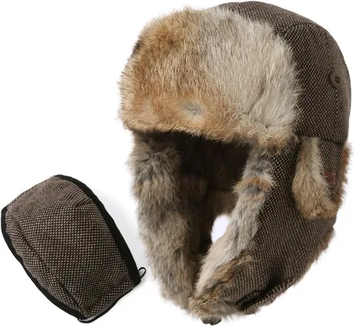 Comhats Gran XL Trapper Trooper Caza Cálido Oído Solapa Rusia Ushanka Invierno Esquí Clima Frío Bombardero Sombreros para Hombres
