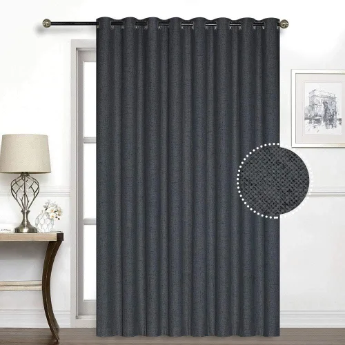 Vista 43 de Everyday Celebration Cortinas de ventana 100% opacas para puerta corrediza de ventana, cortinas opacas con forro térmico, cortinas con ojales