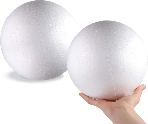 Vista 8 de DIYASY 100 bolas de espuma lisas blancas de 0.8 a 3.3 pulgadas para artes y adornos de Navidad, bolas redondas de poliestireno para manualidades